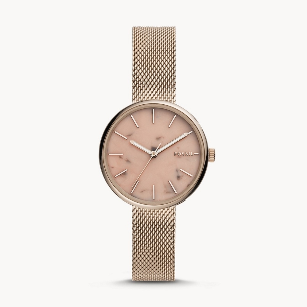 Fossil Hutton Pastel Pink Stainless Steel Watch